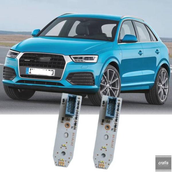 並行輸入品 ホワイトDRLボード 8U0941475E アウディ Q3 2016-2018 LEDヘッドライトデイタイムランニングライト 8U0 941 475