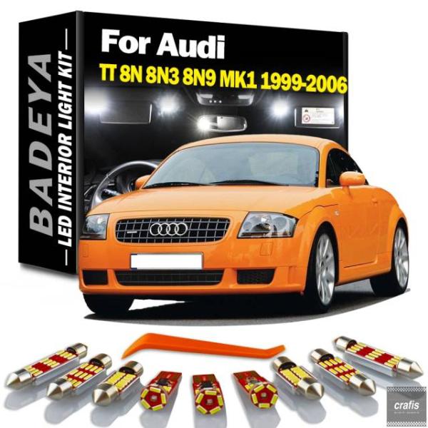 並行輸入品 アウディ TT TTS 8N 8N3 8N9 MK1 用 Canbus 対応 LED 車内マップ トランク ドームライトキット 10個セット 361