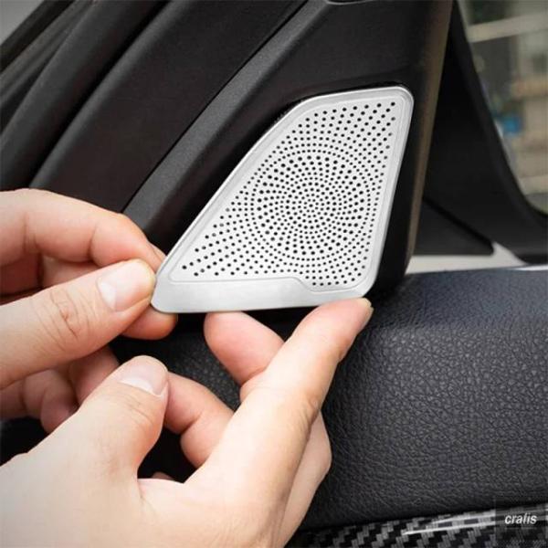 並行輸入品 BMW 5 シリーズ F10 F11 F18 520i 525i 528 用ツイータースピーカーカバートリム マット カーオーディオスピーカーカバー