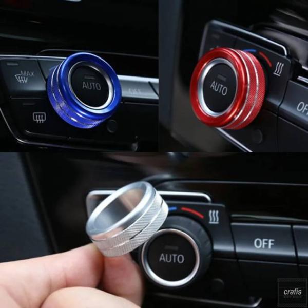 並行輸入品 BMW ボタン式カーボリュームエアコンノブオーディオコントロールノブリング 1 2 3 3GT 4 シリーズ X2 F20 F22 F30 F31 
