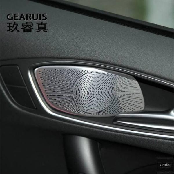 並行輸入品 アウディ A1 S1 8X 2011-2018 用 ドアハンドルパネル ラウドスピーカー サウンドパッド ステレオオーディオスピーカーカバーステッカ