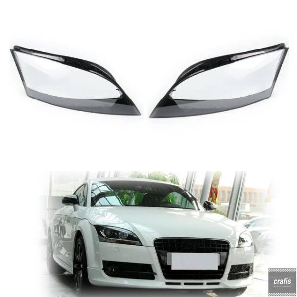 並行輸入品 アウディ TT R8 TTS ロードスター 2008-2014 用 ヘッドライトレンズカバーシェル 8J0941029AP 8J0941030AP 