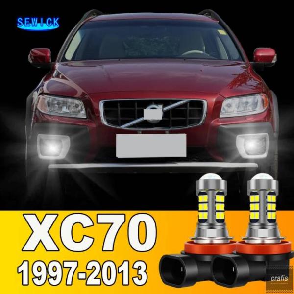 並行輸入品 ボルボ XC70 1997-2013 用 LED フロントフォグランプバルブ 2個セット 36982 38565 40148 パーツ 部品
