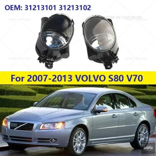 並行輸入品 ボルボ 2007-2013 年式 S80 V70 用フロントバンパーフォグランプハウジングバルブ無 31213101 31213102 パーツ 部品
