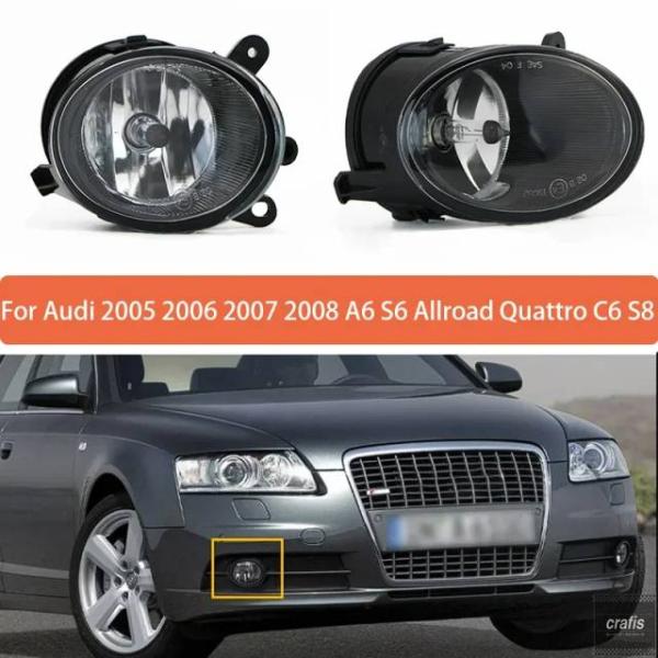 並行輸入品 アウディ 2005 2006-2008 A6 S6 Allroad Quattro C6 S8 フロントバンパーフォグランプ用バルブフォグランプアセ