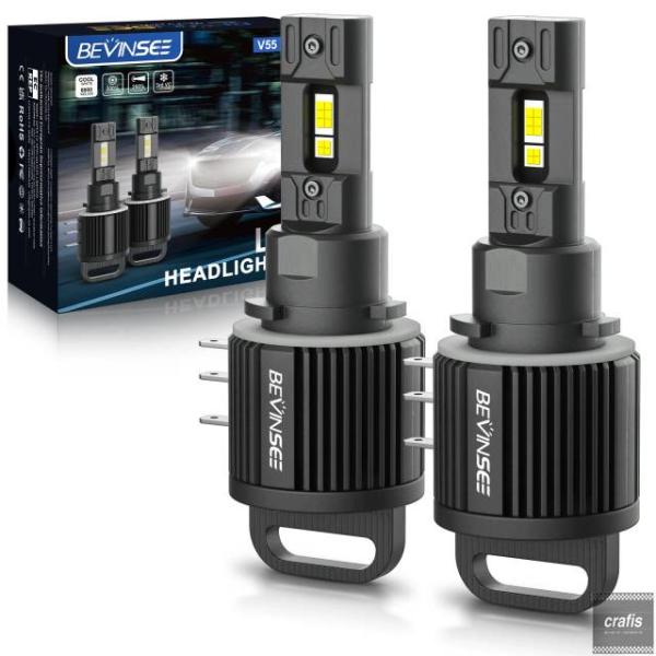 並行輸入品 フォード H15 LED ヘッドライトバルブ ハイビーム + DRL 12V バルブ フォーカス フィエスタ フォルクスワーゲン アマロ 6000K
