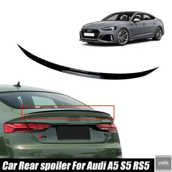 並行輸入品 アウディ アクセサリー A5 S5 RS5 A3 A4 A6 セダン S ライン 車用リアウィング トランク テールスポイラーリップ ラバー ブラッ
