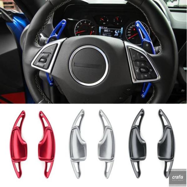 並行輸入品 シボレー カマロ ZL1 LT1 RS SS 2016+ MK6 コンバーチブル用ステアリングホイールシフトパドル カーアクセサリー パーツ 部品