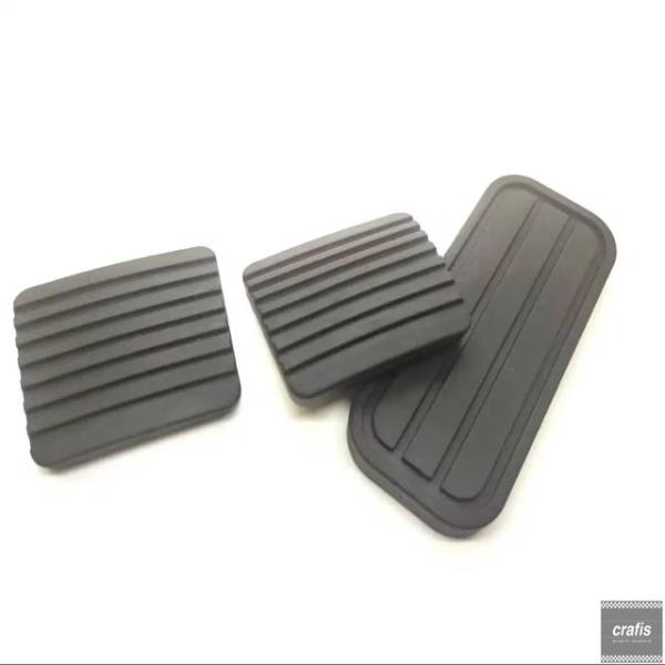 並行輸入品 VW MK1 ゴルフジェッタキャビーカブリオレシロッコ T4 用 マニュアル ラバー ペダル ブラック 3個セット パーツ 部品