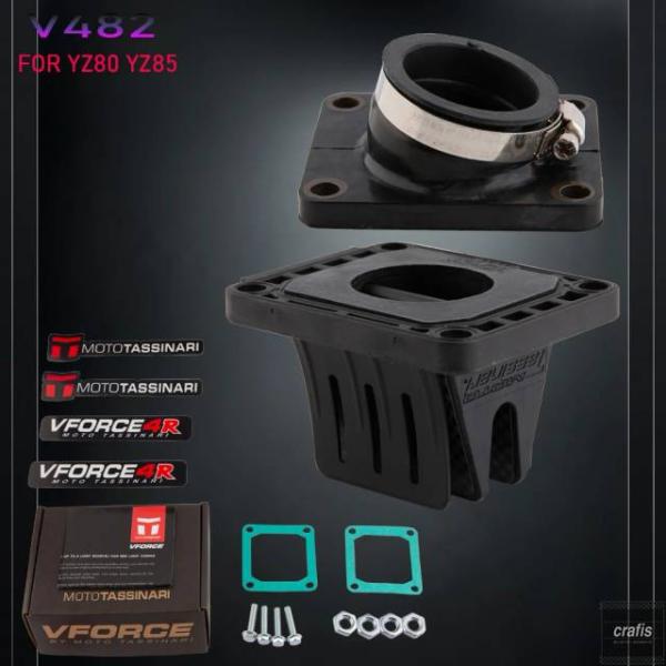 並行輸入品 YAMAHA YZ 85 80 1993-2020 RX KING Box バイク カーボン VForce 4 リードバルブ インテークマニホールド パーツ 部品