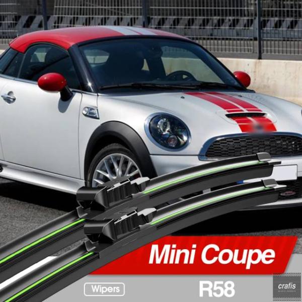 並行輸入品 ミニクーペ R58 2010-2015 フロント ガラス ワイパー ブレード ガラスウィンドウ アクセサリー 2011 - 14 2個 パーツ 部品