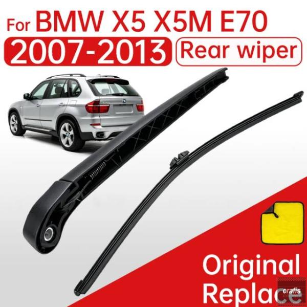 並行輸入品 BMW X5 X5M E70 2007-2013 用リアワイパーアーム ブレード フロント ガラス ワイパー アームブレードセット ブラック 616