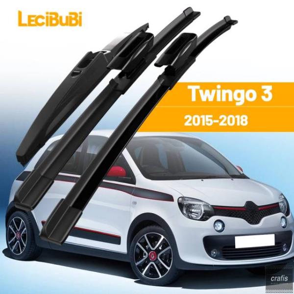並行輸入品 ルノー トゥインゴ 3 2015-2018 用 フロント リア ワイパー ブレード ガラス 2016 2017 アクセサリー 1セット パーツ 部品
