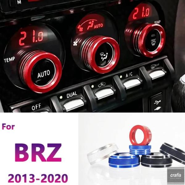 並行輸入品 スバル BRZ トヨタ 86 GT86 2013-2016 - 2020 年モデル用エアコン スイッチ ノブカバーオーディオノブリングトリム カーア