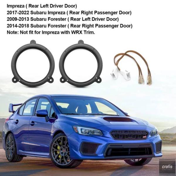 並行輸入品 スバル フォレスター インプレッサ アウトバック WRX STI 用 フロント ドア スピーカー アダプター 6.5 インチ オーディオ スペー パ