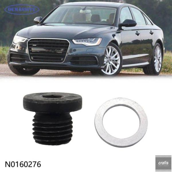 並行輸入品 アウディ エンジン オイルパン ドレンプラグスクリューボルトワッシャー A4 A5 A6 A7 A8 Q5 Q7 S5 VW トゥアレグ用カーアクセ