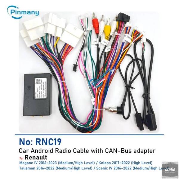 並行輸入品 ルノー コレオス タリスマン セニック メガーヌ グランドツアー用カーラジオ ケーブル RNC19 電源 ワイヤーハーネス ソケット アダプタ パー