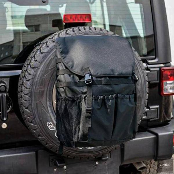 並行輸入品 ジープ ラングラー JK TJ YJ 1987-2021 用スペアタイヤ収納バッグ カーゴバッグ ツールオーガナイザー トランク マルチポケット バ