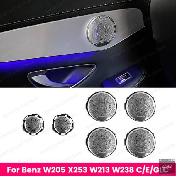並行輸入品 メルセデスベンツ C クラス W205 GLC X253 E W213 クーペ用カーオーディオ スピーカー カバー - ライトなし パーツ 部品