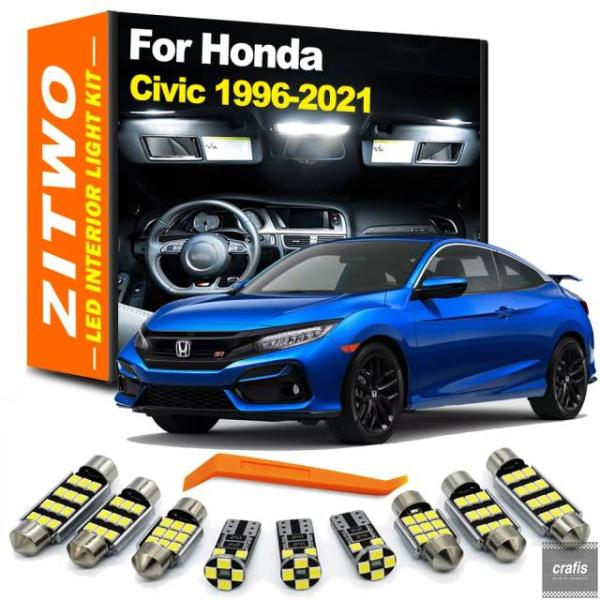 並行輸入品 ホンダ シビック ハッチバック セダン クーペ 6 7 8 9 10 第 世代 1996-2021 用 車内 LED ナンバープレ パーツ 部品