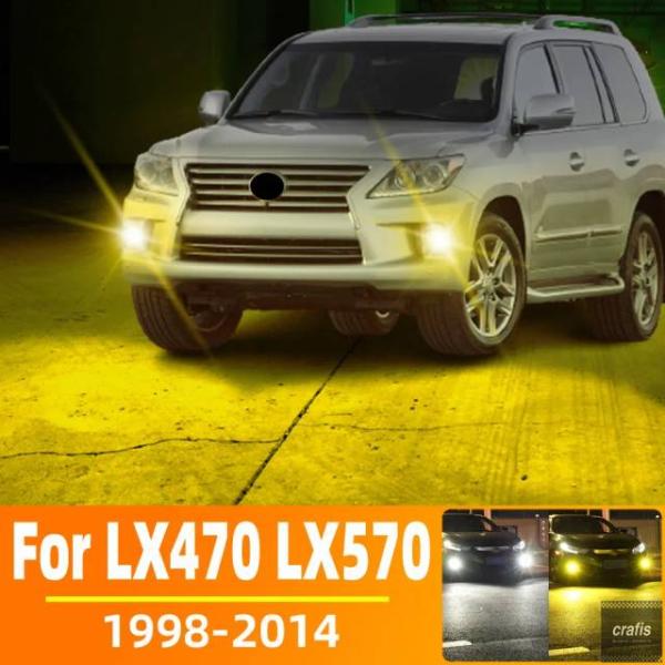 並行輸入品 レクサス LX470 LX570 アクセサリー用 LED フォグランプ 1998-2015 2010 - 13 2014 2個セット 37377 3