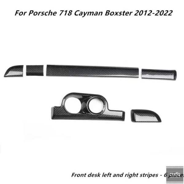 並行輸入品 ポルシェ 718 ケイマン ボクスター 2016 - 19 2020 2021 2022 用インテリア アクセサリー カーボンスタイル装飾パネル A