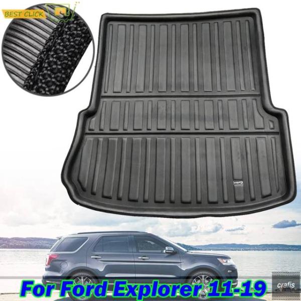 並行輸入品 フォード エクスプローラー 2011 - 2019 用 リア カーゴ ライナー ブーツ マット トランク トレイ フロア カーペット 防水 2012