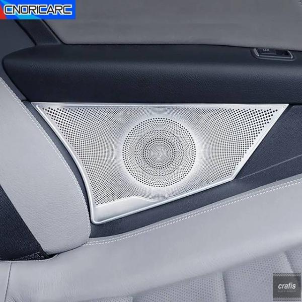 並行輸入品 メルセデスベンツ E クラス クーペ W207 C207 用 リアドア スピーカー カバー装飾トリム 車内 アクセサリー ステッカー 2009-16