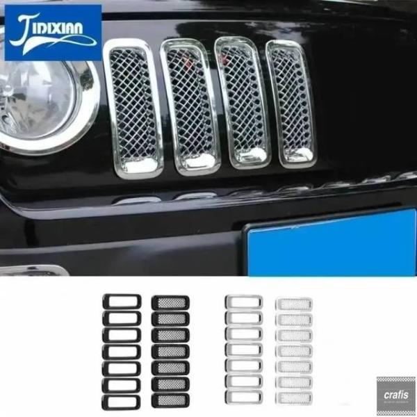 並行輸入品 ジープ パトリオット 2011 - 2014 2015 2016 レーシンググリル アクセサリー 用カー フロント メッシュグリル 装飾カバー パー