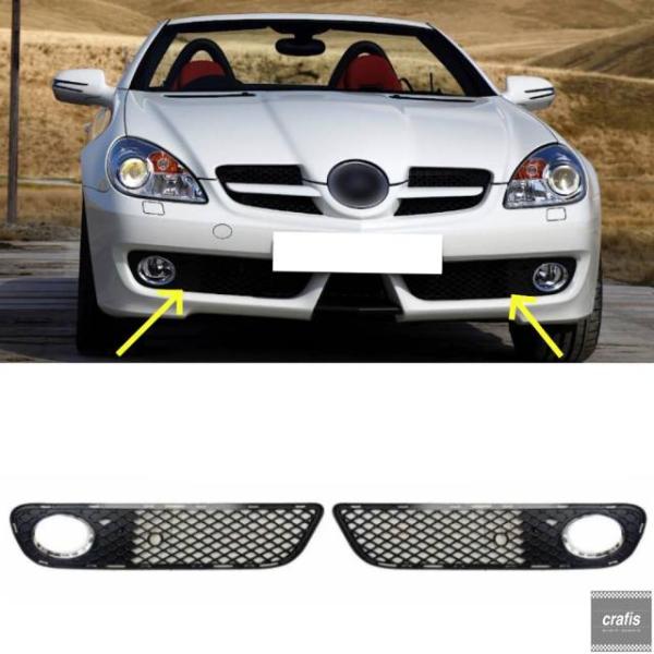 並行輸入品 メルセデスベンツ SLK クラス W171 用 フロント バンパー フォグランプフレームグリル A1718800524 A1718800624 パー