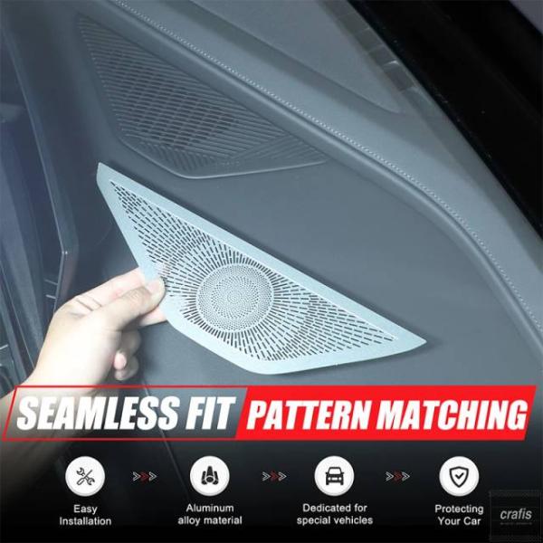 並行輸入品 BMW 7 シリーズ G70 2023+用 ダッシュボード スピーカー メッシュ 装飾 フレーム インテリア アクセサリー 1個 パーツ 部品
