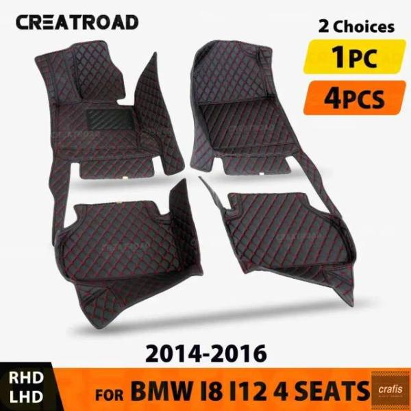 並行輸入品 BMW フロアマット i8 i12 2014 2015 2016 自動フットパッドカーペットカバー インテリア アクセサリー パーツ 部品
