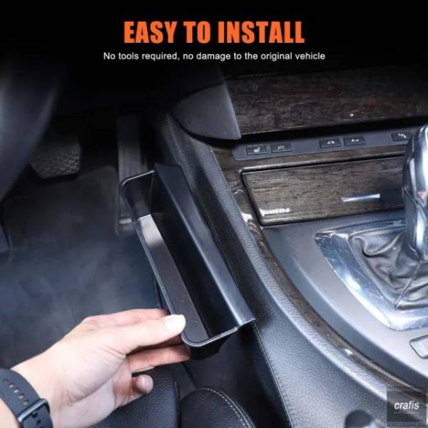 並行輸入品 Bmw 6 シリーズ E63 E64 2004-2009 ABS ギアシフトサイド ホルダーオーガナイザートレイ インテリア カーアクセサリー ブラ