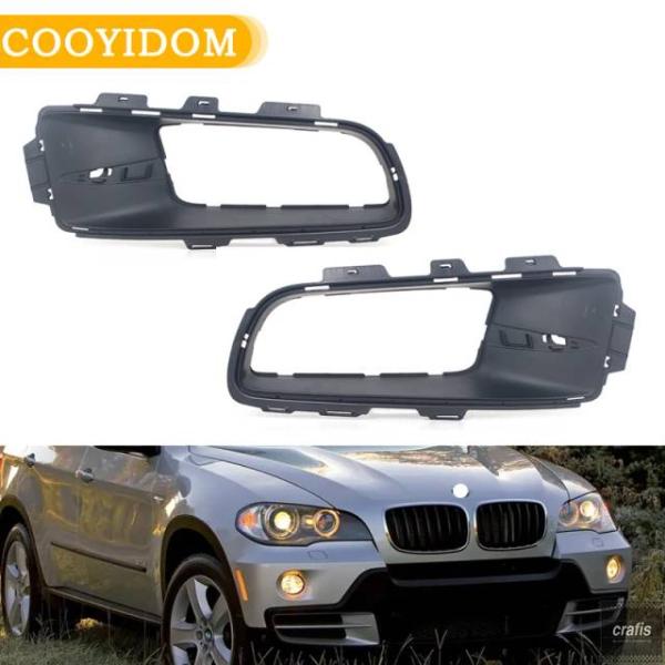 並行輸入品 BMW X5 E70 2010 年式用 フロント バンパー フォグランプ グリルカバー 38961 51117172450 51117172449 