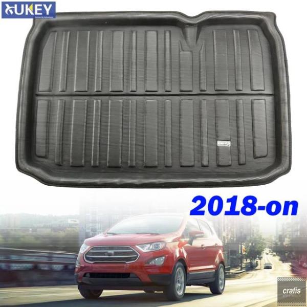 並行輸入品 フォード エコスポーツ 2018 2019 2020 専用設計リア トランク ブーツライナーカーゴマットフロアトレイカーペットマッドキックプロテク 