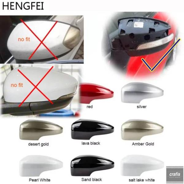 並行輸入品 フォード クーガ エコスポーツ 2013-2019 用カーアクセサリー バックミラーカバー リッドケース シェル パーツ 部品