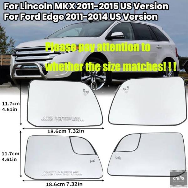並行輸入品 フォード エッジ 2011-2014 リンカーン MKX 2011-2015 US 仕様用サイドレンズヒーター ドアミラーガラス カーアクセサリー 
