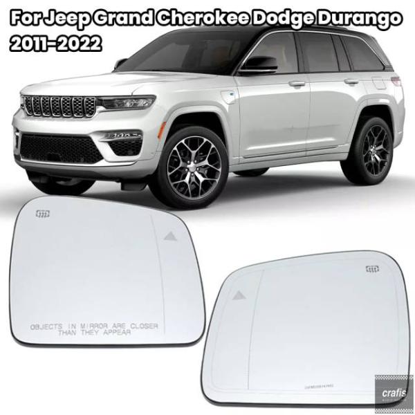 並行輸入品 ジープ グランドチェロキーダッジ デュランゴ 2011 2012-2022 用サイドガラスヒーターブラインドスポットウィングミラーカーアクセサリ パ