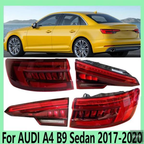 並行輸入品 アウディ カーパーツ LED テールライト アセンブリ ウィンカー リアバンパー ヘッドライト ハウジング A4 B9 セダン 2017 - 20 