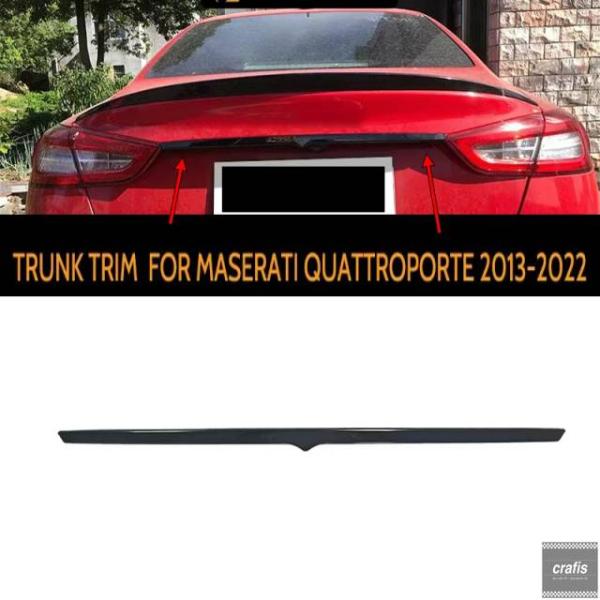 並行輸入品 マセラティ クアトロポルテ レヴァンテ ギブリ 2013-2023 ブラック リアドア トランク トリム モールディング カバー クローム パーツ 部品