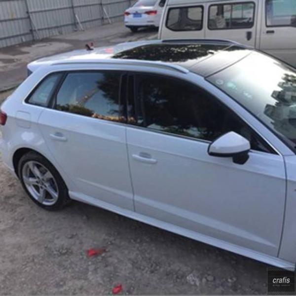 並行輸入品 アウディ A3 S3 8V 2012-2019 5 ドア ハッチバック スポーツバック用 シルバー装飾 ルーフラック レール キャリアバー カーアク