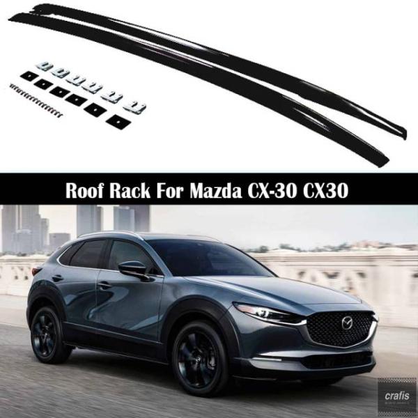 並行輸入品 マツダ CX-30 CX30 2020-2024 用 OEM スタイル ルーフラック レール バー キャリア トップ クロス ラック ボックス パー