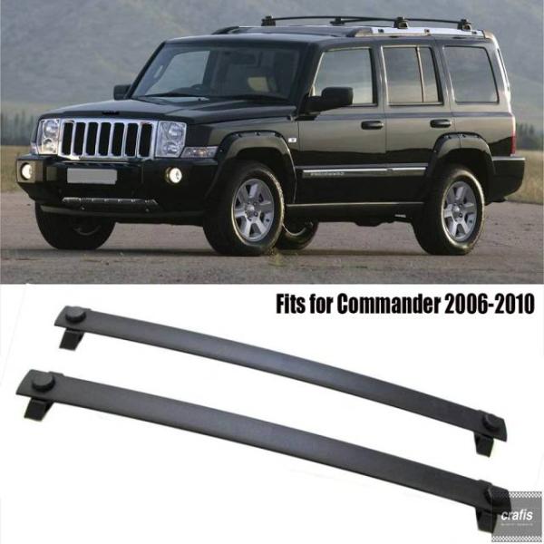 並行輸入品 ジープ クロスバー コマンダー 2006〜2010 年モデル キャリアレール レール カーゴバー 2個セット パーツ 部品