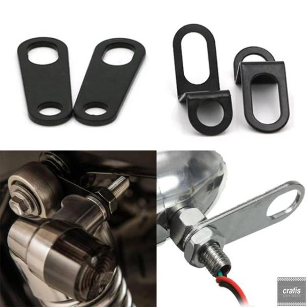 並行輸入品 オートバイ ウインカーライト ランプホルダー ショックマウント ブラケット フォークイヤークランプ 10mm ダートピットバイク用 セッ 2 パーツ 部品