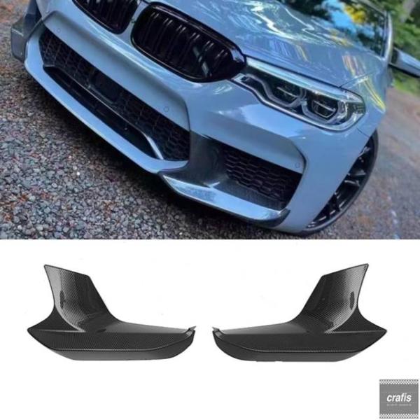 並行輸入品 BMW F90 M5 2018 - 2021 2022 用 フロント バンパー サイドスプリッターカバーリップ フォグランプ エアベント インテーク