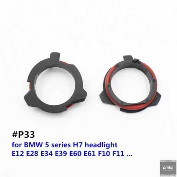 並行輸入品 BMW 5 シリーズ E12 E28 E34 E39 E60 E61 F10 F11 用 H7 LED アダプター 車用 ヘッドライト バルブ ベースホルダー アダプ パーツ 部品