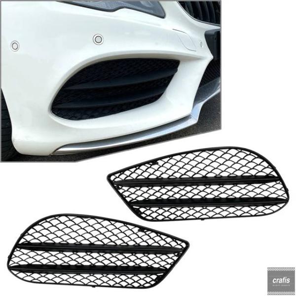 並行輸入品 メルセデスベンツ E クラス クーペ W207 C207 2013 - 16 用 フロント バンパー フォグランプ グリル装飾トリム 1ペア パーツ
