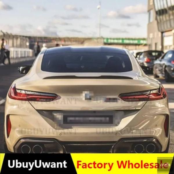 並行輸入品 BMW 8 シリーズ G14 G15 G16 840i 2020+ カーボンラバー スポイラー テール トランク ブーツ ウィング デコレーション 