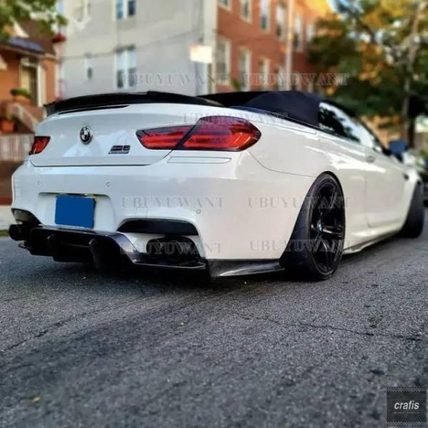並行輸入品 BMW M6 F12 F13 F06 4 ドア 2 ドア用 カーボン調リアブートウィング スポイラー リアルーフスポイラーウィング トランクリップ 