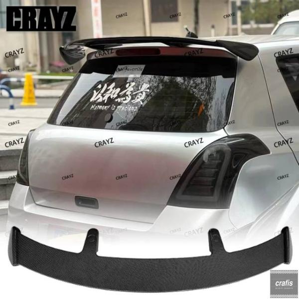 並行輸入品 スズキ スイフト ZC11 ZC71 ZC31S Mk3 2009 2010 用カーボン リアルーフスポイラー スプーン GT スタイル 38565 パーツ 部品